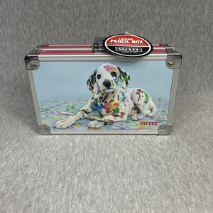 NEW- Vaultz Locking Supply Pencil Box Painted Puppy Dog 8.5" x 5.5" x 2.5"